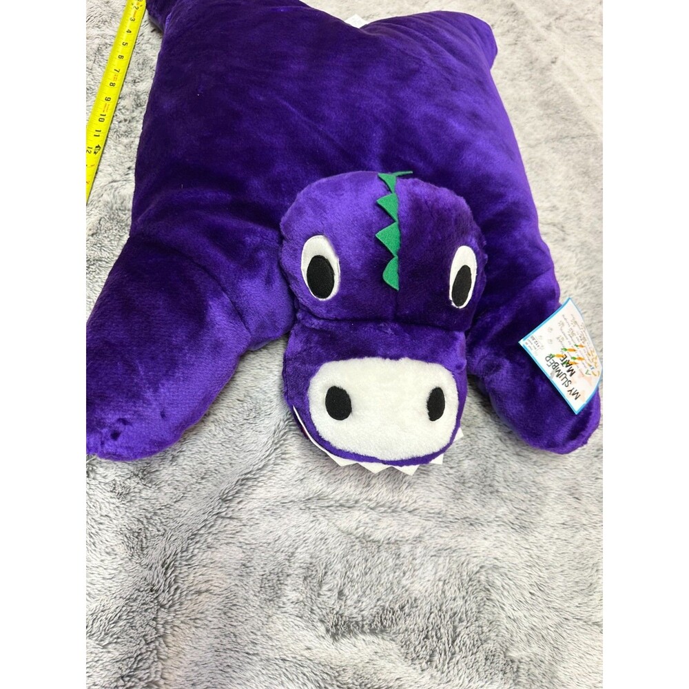 NOS VTG 80s My Slumber Mate Plush Dragon Pillow RARE Walmart With Tags NEW 23" - Picture 8 of 10